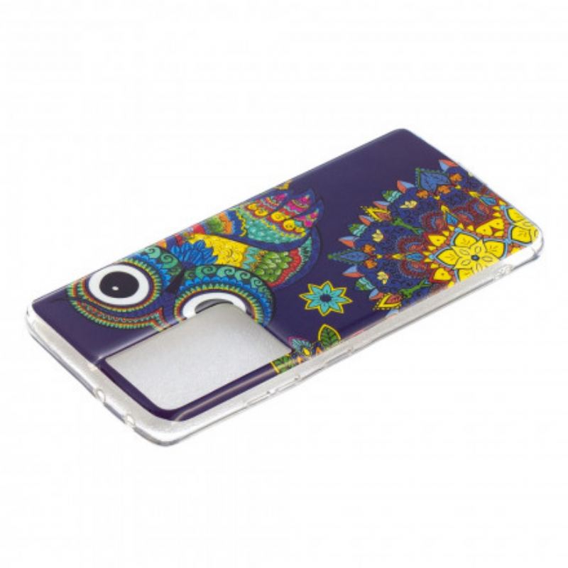 Maskica Samsung Galaxy S21 Ultra 5G Mandala Fluorescentne Sove