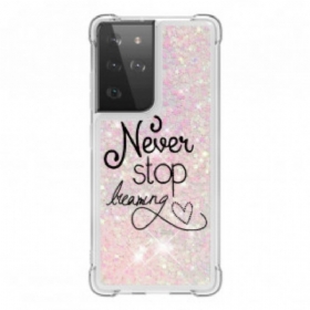 Maskica Samsung Galaxy S21 Ultra 5G Never Stop Dreaming Glitter