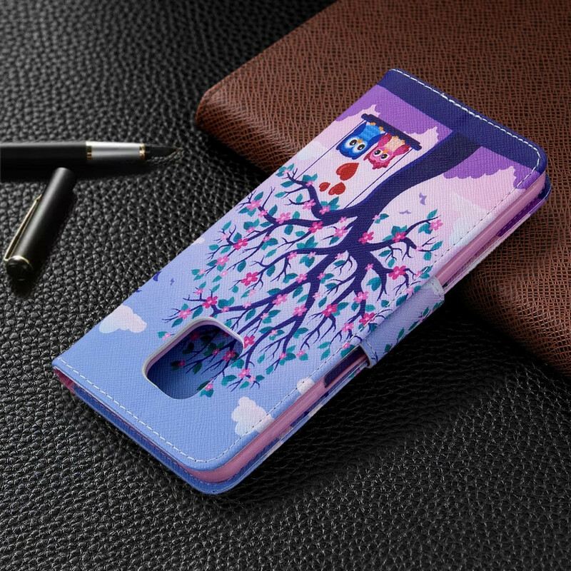 Kožna Futrola Xiaomi Redmi Note 9S / 9 Pro Sove Na Ljuljački