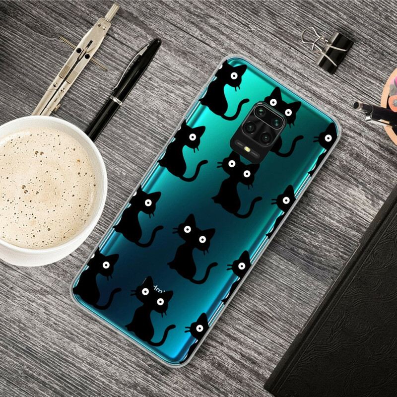 Maskica Xiaomi Redmi Note 9S / 9 Pro Više Crnih Mačaka