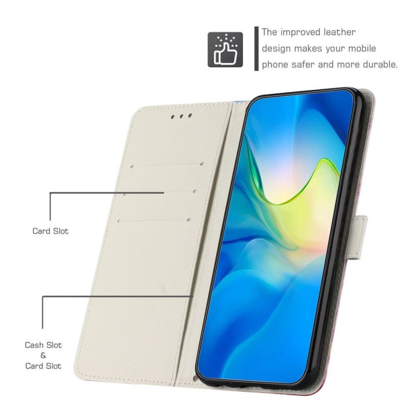 Kožna Futrola Samsung Galaxy A14 / A14 5G Strip Mramor