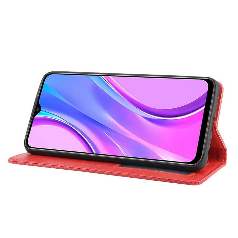 Flip Futrola Xiaomi Redmi 9 Kožna Futrola Efekt Stilizirane Vintage Kože