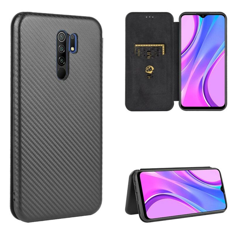 Flip Futrola Xiaomi Redmi 9 Kožna Futrola Karbonski Silikon U Boji