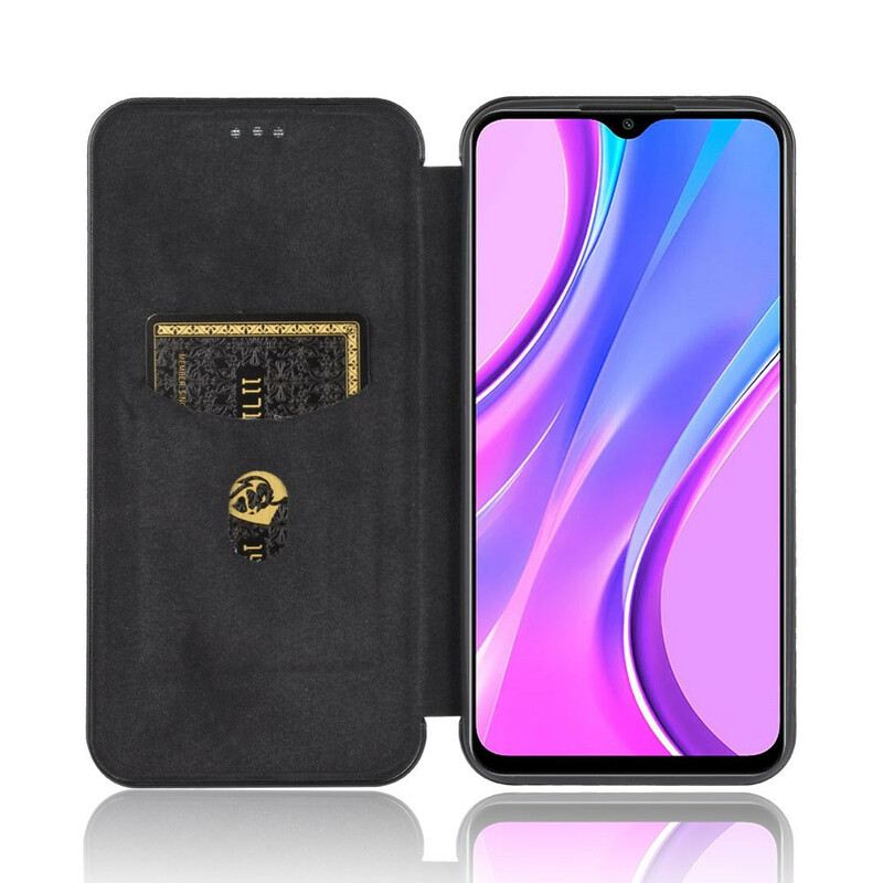 Flip Futrola Xiaomi Redmi 9 Kožna Futrola Karbonski Silikon U Boji