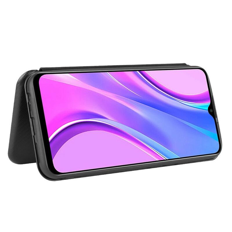 Flip Futrola Xiaomi Redmi 9 Kožna Futrola Karbonski Silikon U Boji