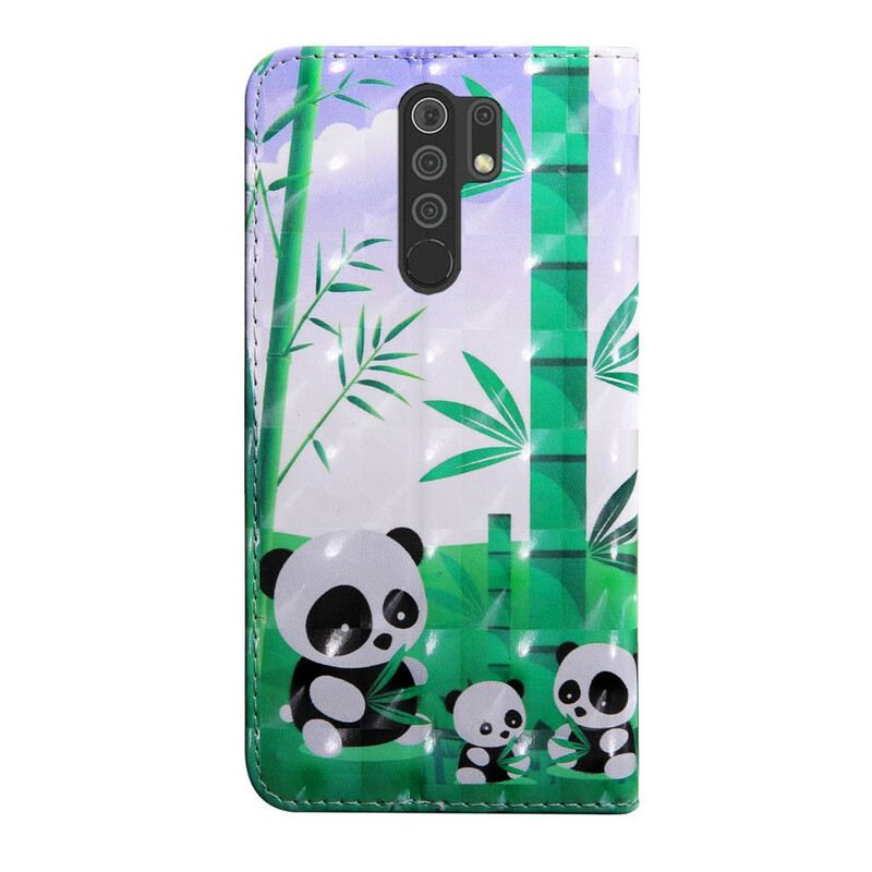 Kožna Futrola Xiaomi Redmi 9 Panda Obitelj