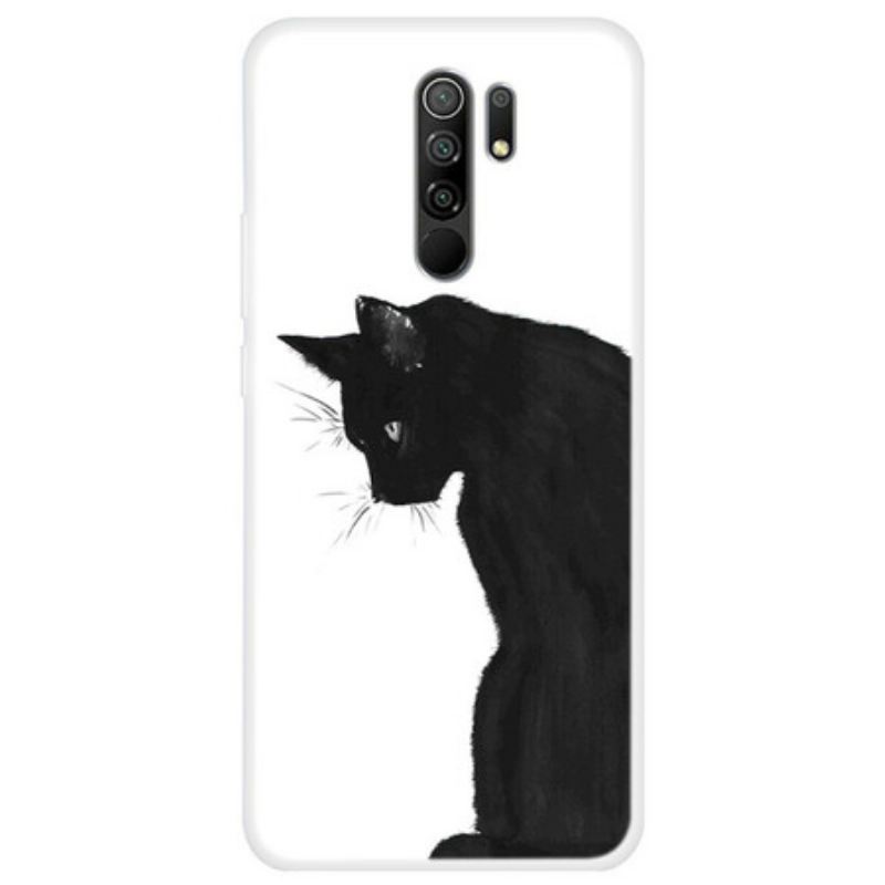 Maskica Xiaomi Redmi 9 Zamišljena Crna Mačka