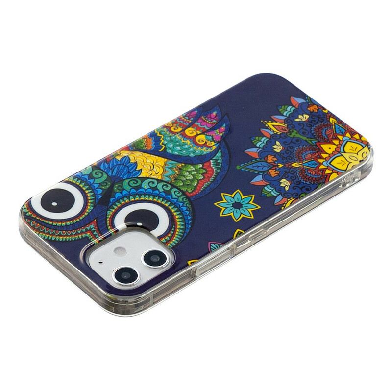 Maskica iPhone 12 Mini Mandala Fluorescentne Sove