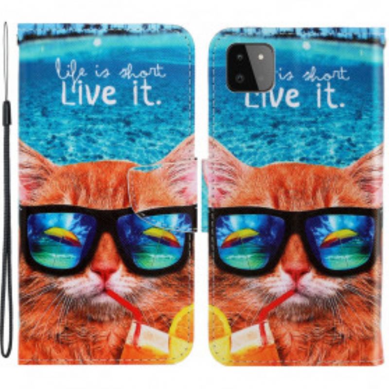 Futrola Samsung Galaxy A22 5G Cat Live It Strappy