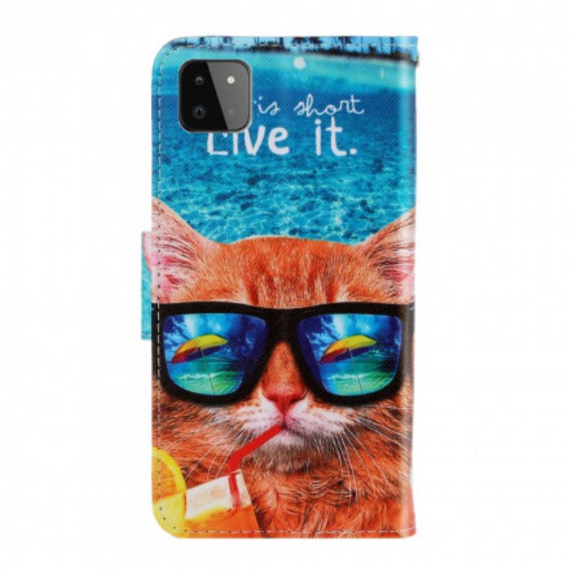 Futrola Samsung Galaxy A22 5G Cat Live It Strappy