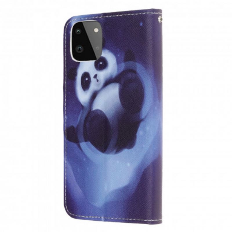 Kožna Futrola Samsung Galaxy A22 5G Panda Space S Uzicom