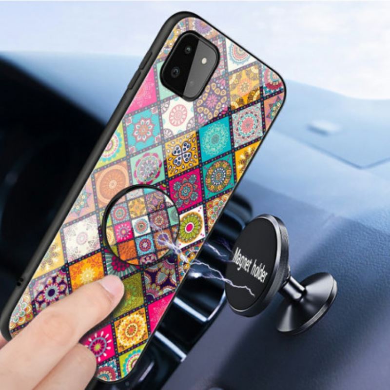 Maskica Samsung Galaxy A22 5G Patchwork Magnetski Držač