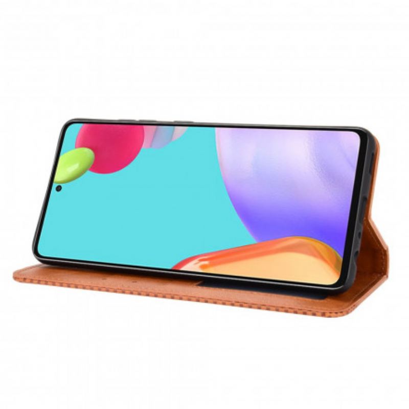 Flip Futrola Samsung Galaxy A72 4G / A72 5G Kožna Futrola Efekt Stilizirane Vintage Kože