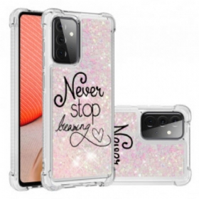 Maskica Samsung Galaxy A72 4G / A72 5G Never Stop Dreaming Glitter