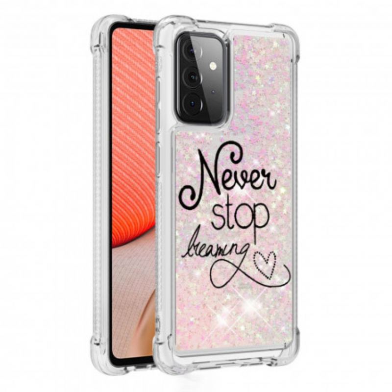 Maskica Samsung Galaxy A72 4G / A72 5G Never Stop Dreaming Glitter