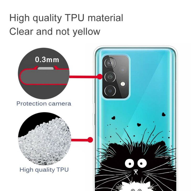 Maskica Samsung Galaxy A72 4G / A72 5G Pogledajte Mačke