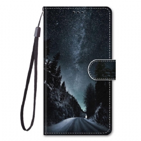 Kožna Futrola Samsung Galaxy M53 5G Lanyard Landscape