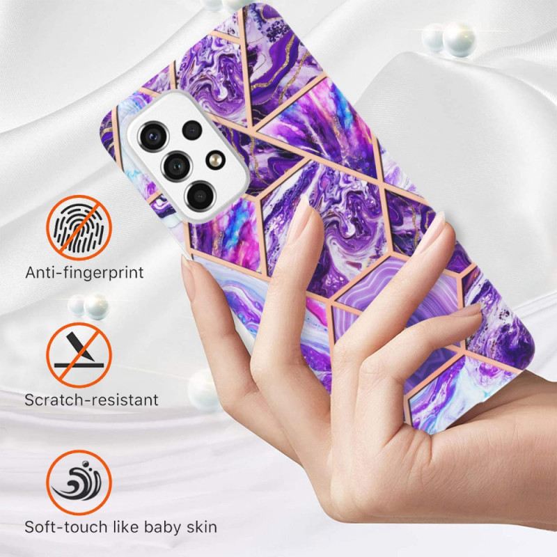 Maskica Samsung Galaxy M53 5G Blještavi Geometrijski Mramor