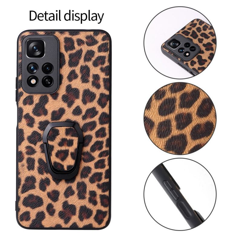 Maskica Xiaomi Redmi Note 11 Pro Plus 5G Prsten-potpora U Stilu Leoparda