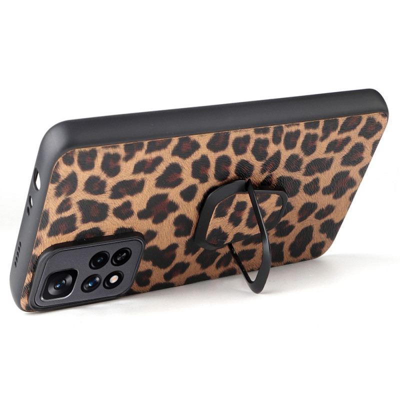 Maskica Xiaomi Redmi Note 11 Pro Plus 5G Prsten-potpora U Stilu Leoparda