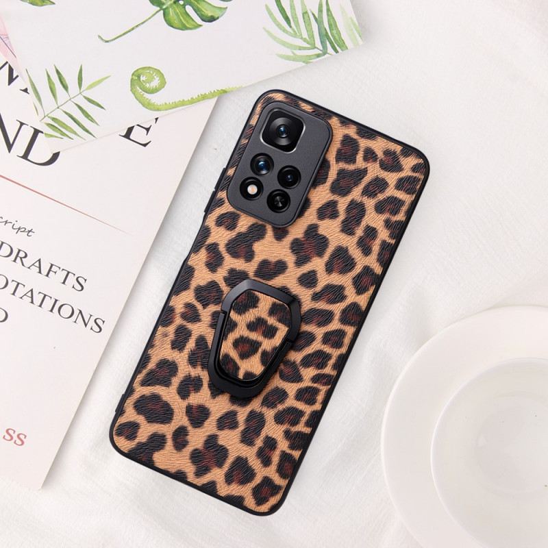 Maskica Xiaomi Redmi Note 11 Pro Plus 5G Prsten-potpora U Stilu Leoparda