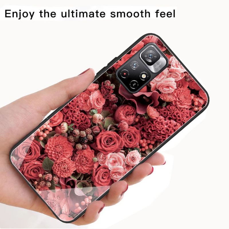 Maskica Xiaomi Redmi Note 11 Pro Plus 5G Rose Flowers Kaljeno Staklo