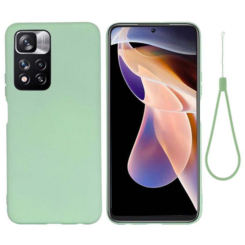 Maskica Xiaomi Redmi Note 11 Pro Plus 5G Tekući Silikon S Uzicom