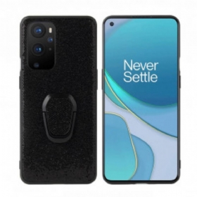 Maskica OnePlus 9 Pro Crni Svjetlucavi Prsten-potpora