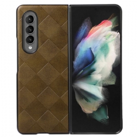 Maskica Samsung Galaxy Z Fold 4 Karirani Uzorak Od Imitacije Kože