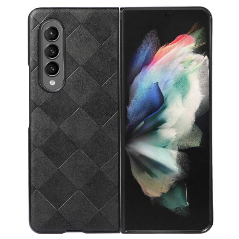 Maskica Samsung Galaxy Z Fold 4 Karirani Uzorak Od Imitacije Kože