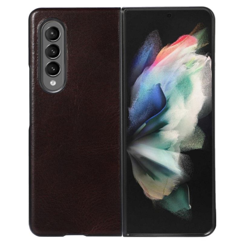 Maskica Samsung Galaxy Z Fold 4 Klasična Prava Goveđa Koža