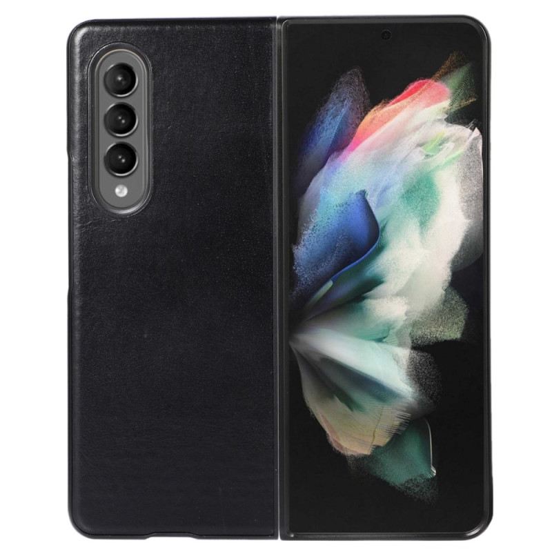 Maskica Samsung Galaxy Z Fold 4 Klasična Prava Goveđa Koža