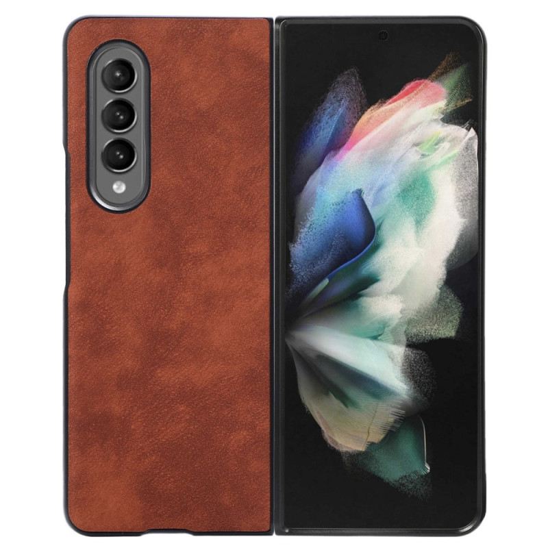 Maskica Samsung Galaxy Z Fold 4 Tekstura Kože Od Umjetne Kože