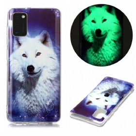 Maskica Samsung Galaxy A41 Fluorescentna Vučja Serija