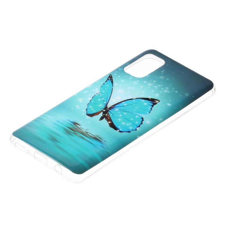 Maskica Samsung Galaxy A41 Fluorescentni Plavi Leptir