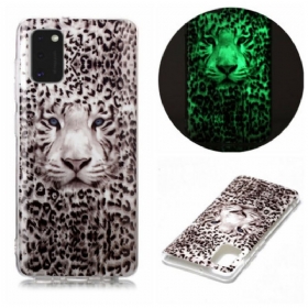 Maskica Samsung Galaxy A41 Leopard Fluorescentno