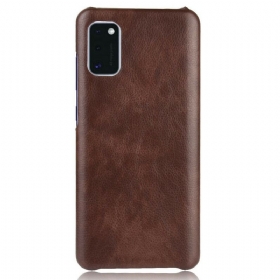 Maskica Samsung Galaxy A41 Litchi Performance Leather Effect