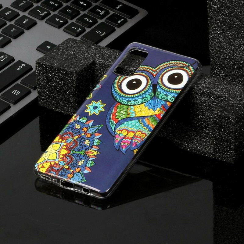 Maskica Samsung Galaxy A41 Mandala Fluorescentne Sove