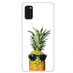 Maskica Samsung Galaxy A41 Prozirni Ananas S Naočalama