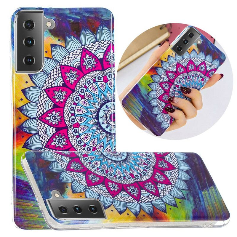 Maskica Samsung Galaxy S21 5G Fluorescentna Šarena Mandala