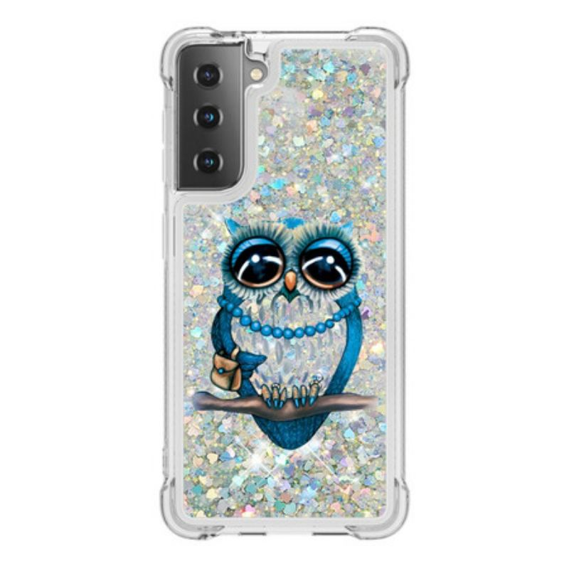 Maskica Samsung Galaxy S21 5G Miss Owl Sequins