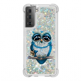 Maskica Samsung Galaxy S21 5G Miss Owl Sequins