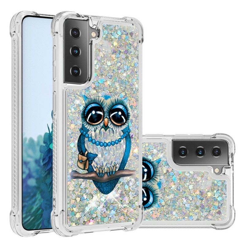 Maskica Samsung Galaxy S21 5G Miss Owl Sequins