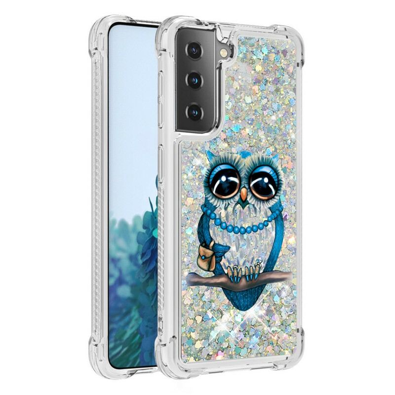 Maskica Samsung Galaxy S21 5G Miss Owl Sequins