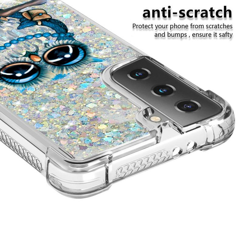 Maskica Samsung Galaxy S21 5G Miss Owl Sequins