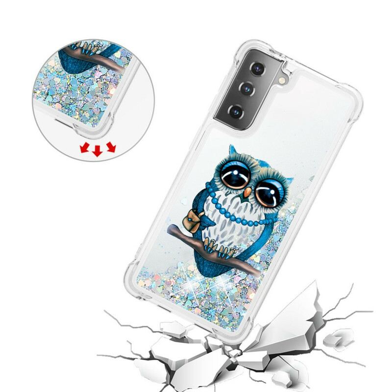 Maskica Samsung Galaxy S21 5G Miss Owl Sequins