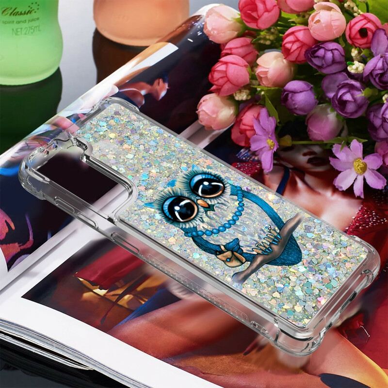 Maskica Samsung Galaxy S21 5G Miss Owl Sequins