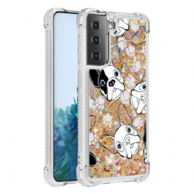 Maskica Samsung Galaxy S21 5G Mr Dog Sequins