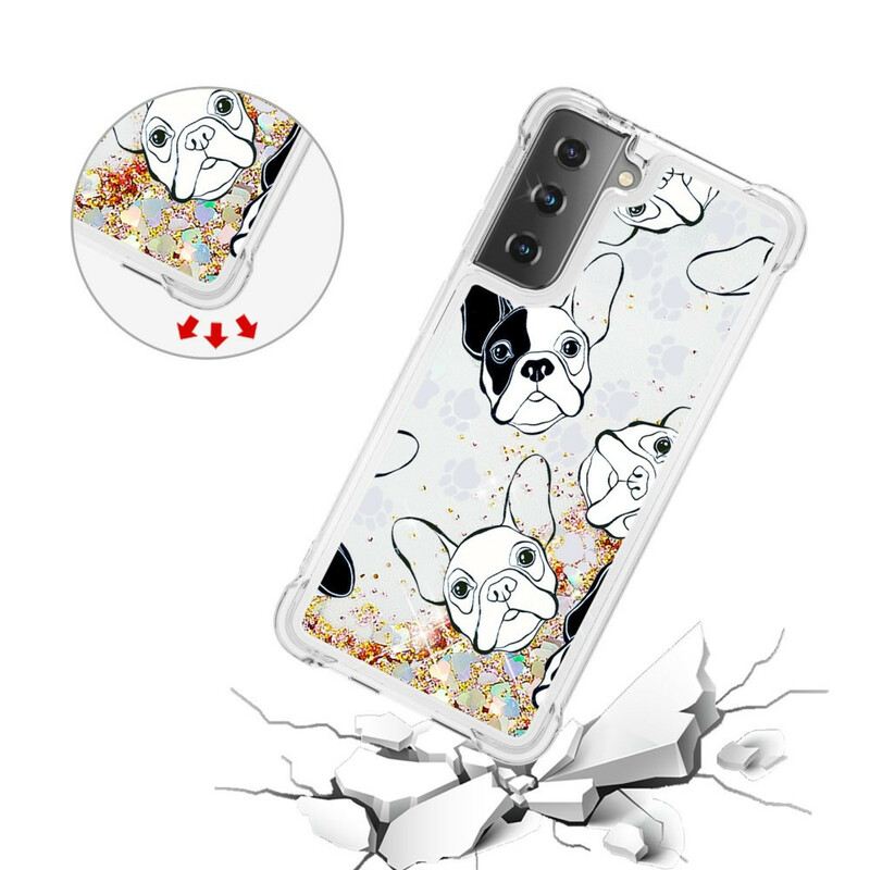 Maskica Samsung Galaxy S21 5G Mr Dog Sequins