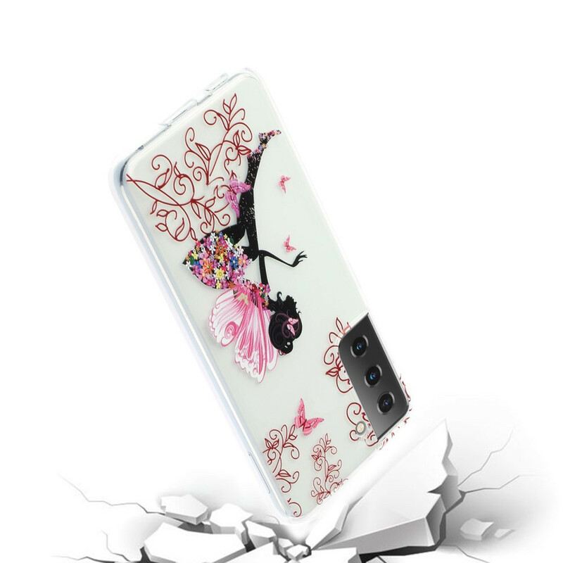 Maskica Samsung Galaxy S21 5G Prozirna Cvjetna Vila